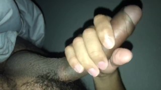 Jacking off while she records 