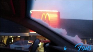 Gagging on a dick in the McDonalds parking lot
