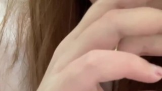 Solo Upclose peeing and playing with myself 
