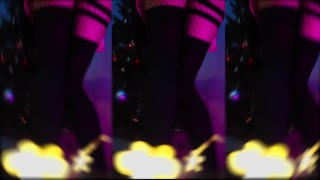 ♡ SCHOOL–GIRL DECORATING CHRISTMAS TREE WITHOUT PANTIES ♡
