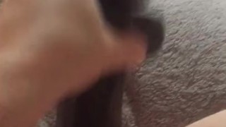 Fucking my tight pink pussy with moms huge bbc dildo & squirting everywhere