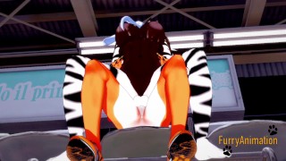 Furry Hentai - Zebra & Fox Yiff