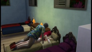 An old grandfather fucks a red-haired beauty with his big black cock. Porno game