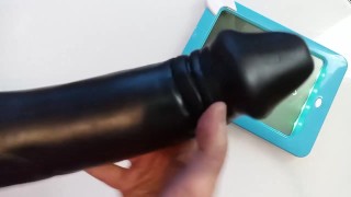 (All black) DARK CRYSTAL BLACK DILDO Unboxing
