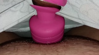 Teen vibrating wet pussy and clit until leg shaking orgasms!