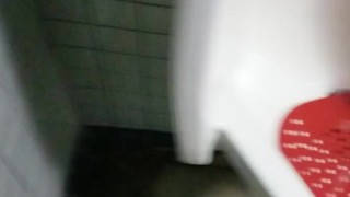 Johnholmesjunior flashing his monster cock in public mens vancouver park bathroom PT1