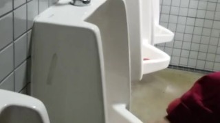 Johnholmesjunior flashing his monster cock in public mens vancouver park bathroom PT1