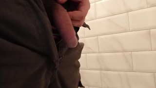 Pee with a Christmas songs in a public toilet