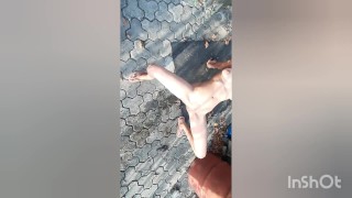 Teens Pee Outdoor