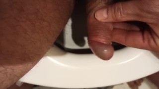 I pee, roll the head of the penis and dream that you lick the drops of my urine from the dick.