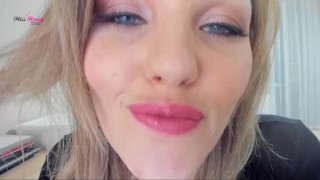 Giantess teasy talk to tiny man before eating