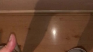 Delightfully JERKING OFF a FAT COCK in COMPRESSION SHORTS and COCK RING ** SLOW MOTION **