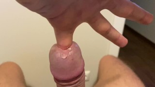 My first session for urethral stretching by finger, I want finger goes completely inside.