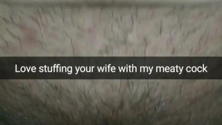 Cheating wife ride my meaty cock in cowgirl position! [Cuckold. Snapchat]
