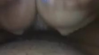 My ex learning to tit-fuck me