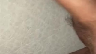 Jerking my semi hard cock waiting for my twink