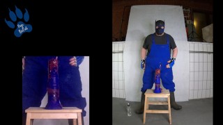 Stablepup enjoing his riding lesson with Jorhan XL