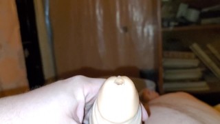 Jerking with new toy 