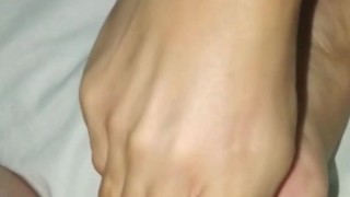 Prev Kiffa in Amateur footjob Session POV From men and 2 different angles WITH CUMSHOT TOEJOB FJ 14