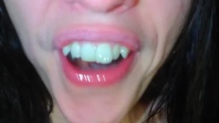 PinkMoonLust Has Mouth Spit Drool Fetish Custom Video Order! Paid Slut GAGS HARD to Make Saliva Fast