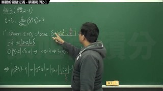 復甦真・最大華人微積分教學頻道 極限篇重點二：極限的直觀定義｜精選範例 2-1｜數學老師張旭