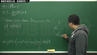 復甦真・最大華人微積分教學頻道 極限篇重點二：極限的直觀定義｜精選範例 2-1｜數學老師張旭
