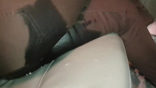 ⭐ Desperate Girl Pees Her Brown Jeans In The Car! 
