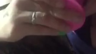 Deep throating my toy 