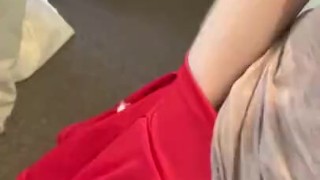 Look up my skirt. No panties on