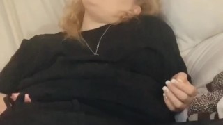 Fingering and cumming with my pants on