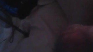 Hands free vacuum cleaner sucks the head of my cock