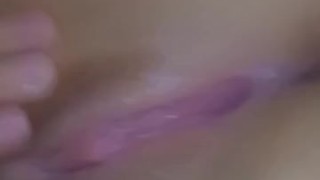 Playing with my tight pink pussy