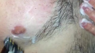 After getting all soaped up & shaved in the shower, I rattled off a nice Cum Shot thats slow motion
