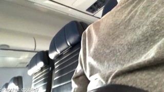JERKING OFF AND CUMMING ON THE PLANE (REAL PUBLIC)
