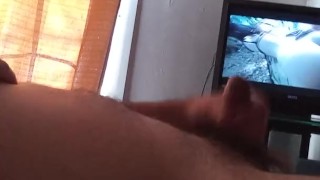 Jerking off watching porn