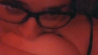 Sucking my titties