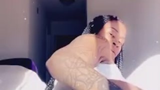 Gorgeous Veronika Cummings Teasing & Showing Off Her Creamy Caribbean Pussy in Front of Her Window