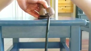 Ride my huge big black dildo