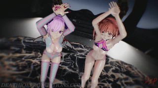 MMD R18+ Demon Misaka 4.0 And Kuroko 2020Instillation Portal Island 1178
