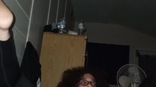 Playing with my big ass in ripped leggings