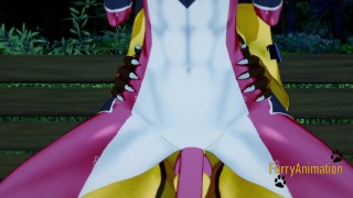 Furry Yaoi - Cat is fucked by Lynx in the park
