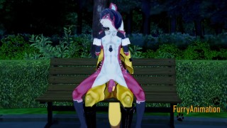 Furry Yaoi - Cat is fucked by Lynx in the park