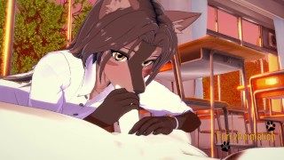 Furry Yaoi - Dog Blowjob to Horse Yiff