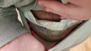 full diaper ready to be changed