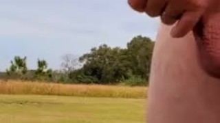 Jerking off in a park! 