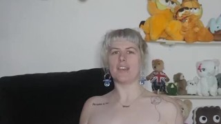 Cute Girl Striptease Dancing and Masturbation in Fluffy Mini Pajamas