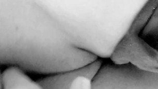 Latina rubbing masturbating little pussy close up alone black and white filter