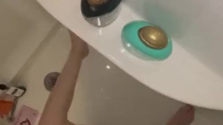 Gothic and Exotic Young and Tatted Venezuelan Horny Shower Solo