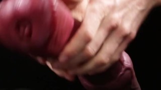 Masturbating huge shaped dildo