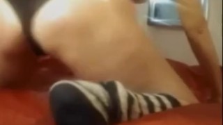 BambiAmbita’s twerking on a bed (horny Finnish brunette)